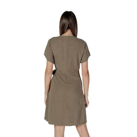 B.Young Green Viscose Dress - Hilstor