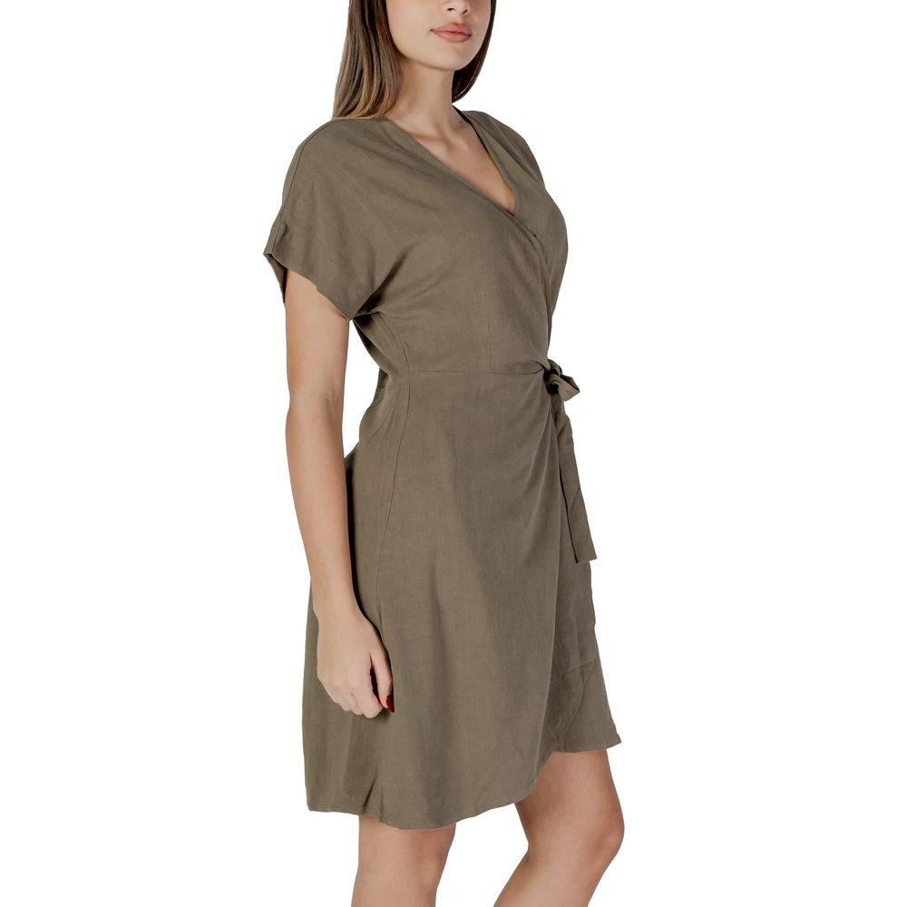 B.Young Green Viscose Dress - Hilstor