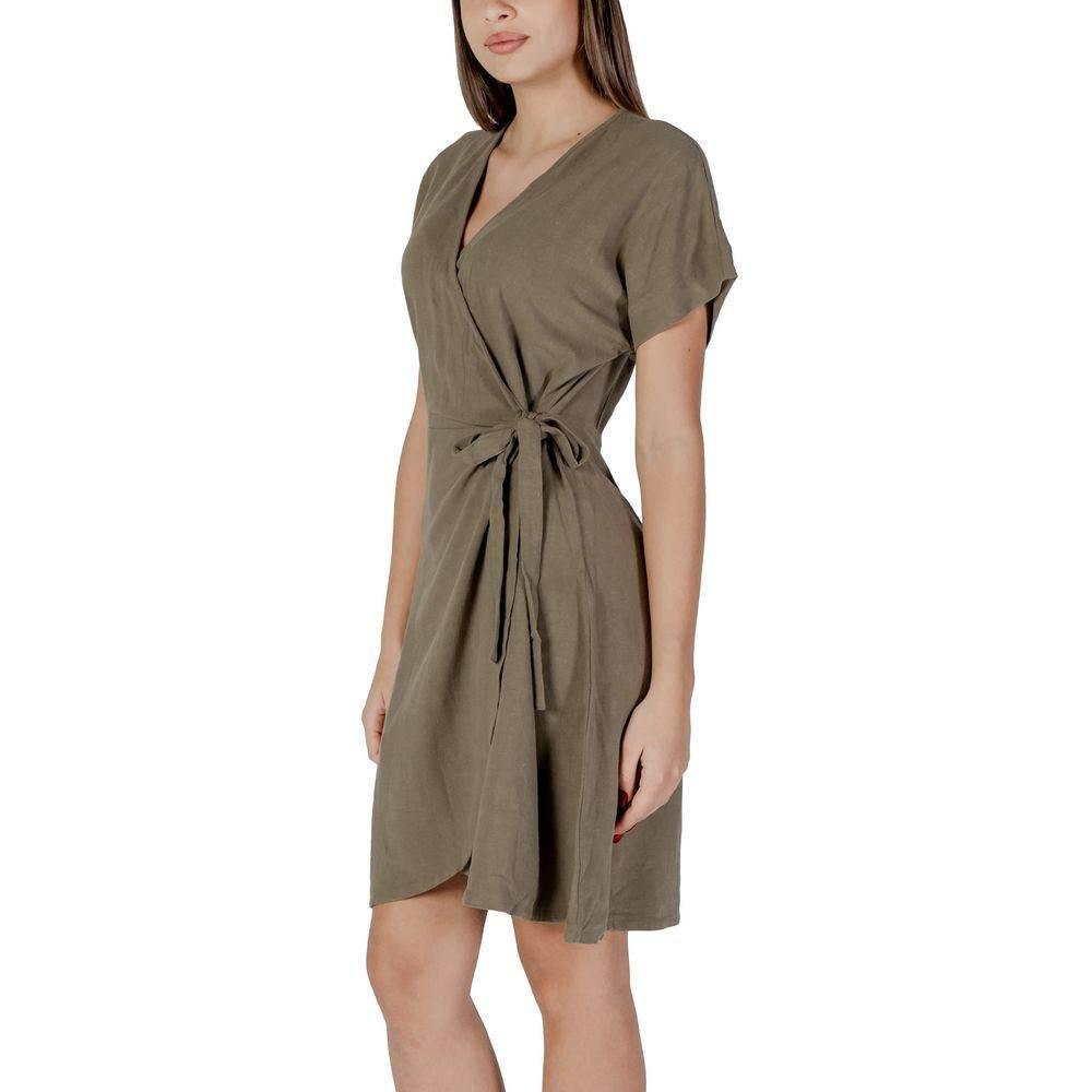 B.Young Green Viscose Dress - Hilstor