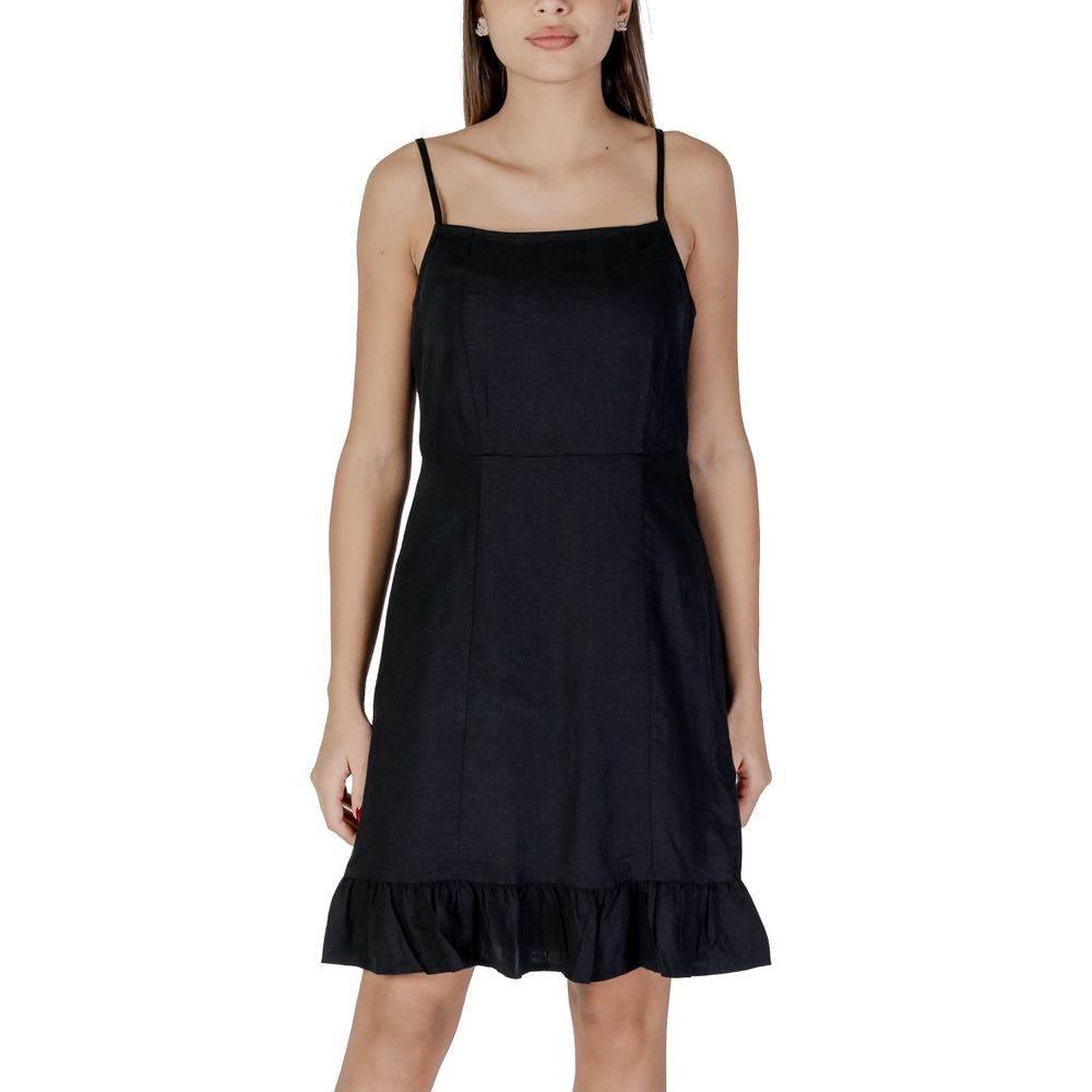 B.Young Black Linen Dress - Hilstor