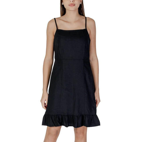 B.Young Black Linen Dress - Hilstor