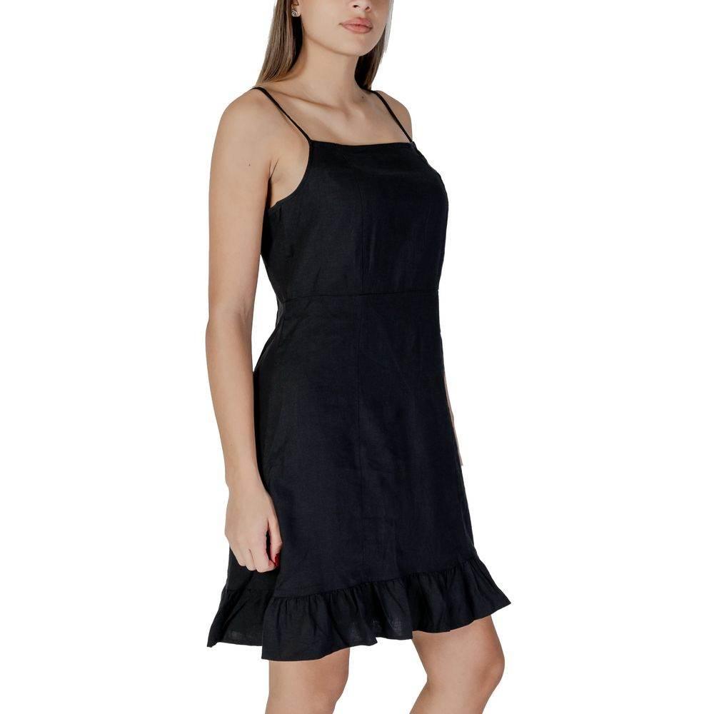 B.Young Black Linen Dress - Hilstor