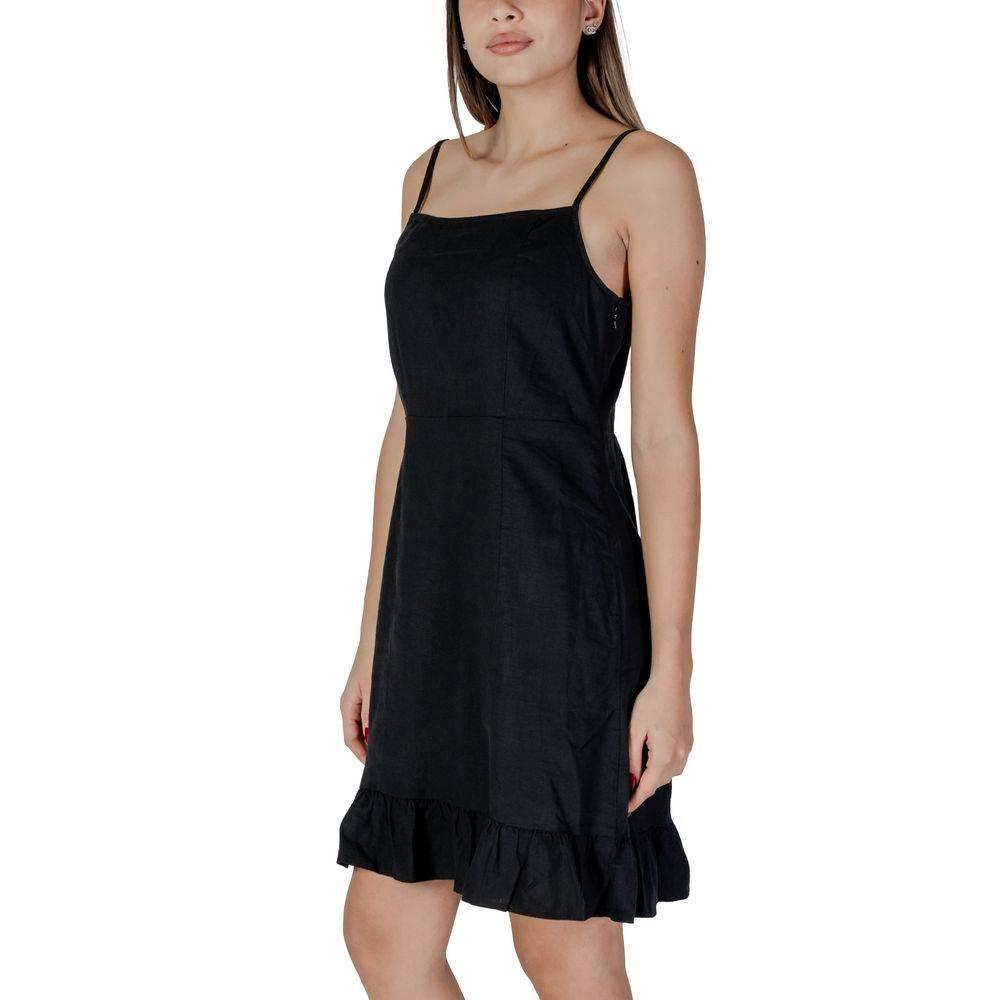 B.Young Black Linen Dress - Hilstor