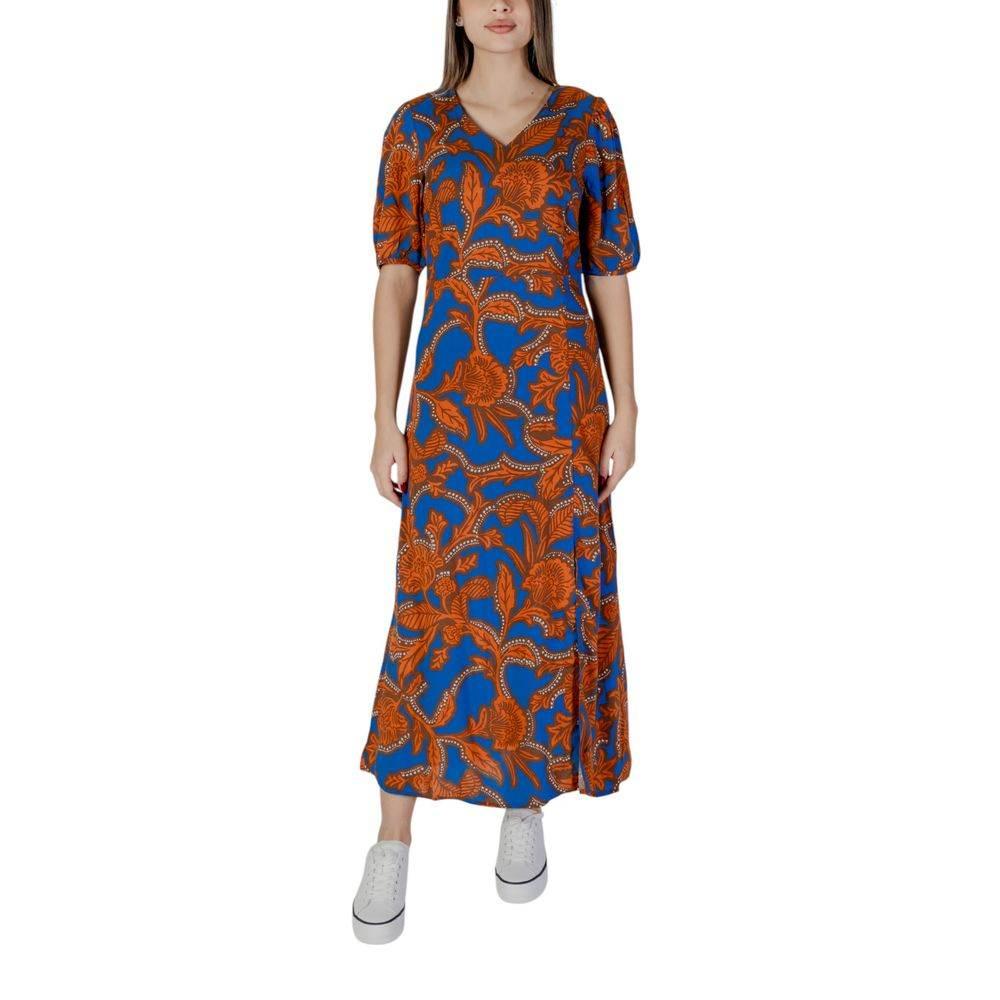 B.Young Blue Viscose Dress - Hilstor