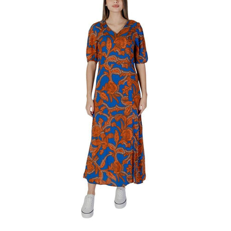 B.Young Blue Viscose Dress - Hilstor