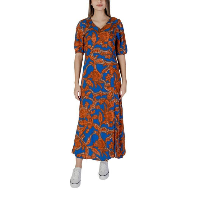 B.Young Blue Viscose Dress - Hilstor