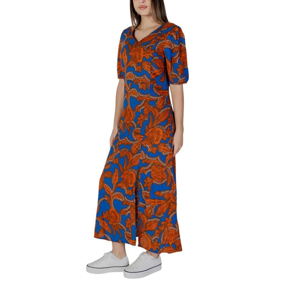 B.Young Blue Viscose Dress - Hilstor