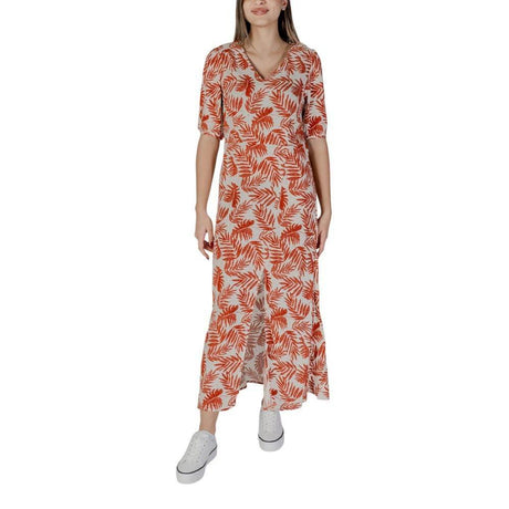 B.Young Red Viscose Dress - Hilstor