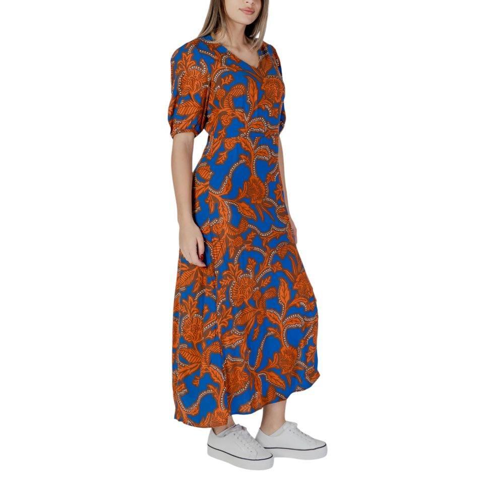 B.Young Blue Viscose Dress - Hilstor