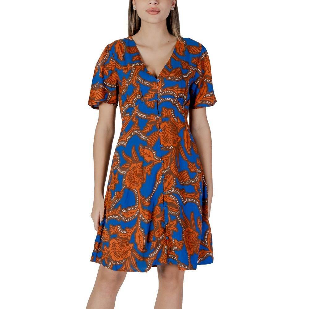 B.Young Blue Viscose Dress - Hilstor