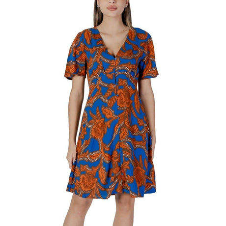 B.Young Blue Viscose Dress - Hilstor