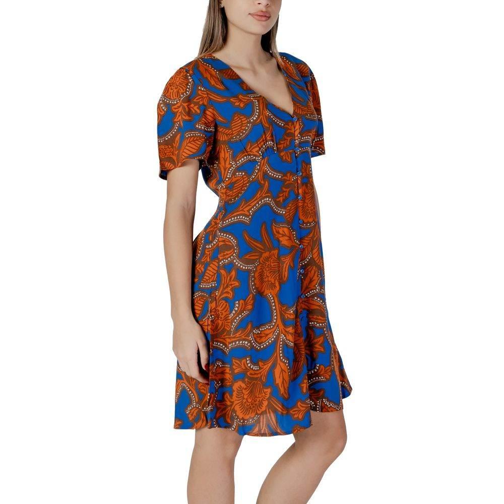 B.Young Blue Viscose Dress - Hilstor
