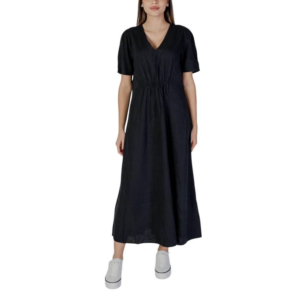 B.Young Black Linen Dress - Hilstor