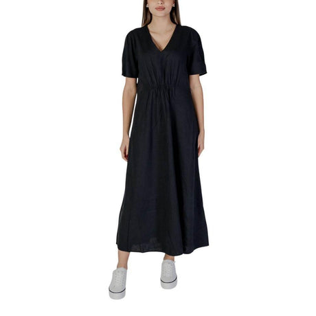 B.Young Black Linen Dress - Hilstor