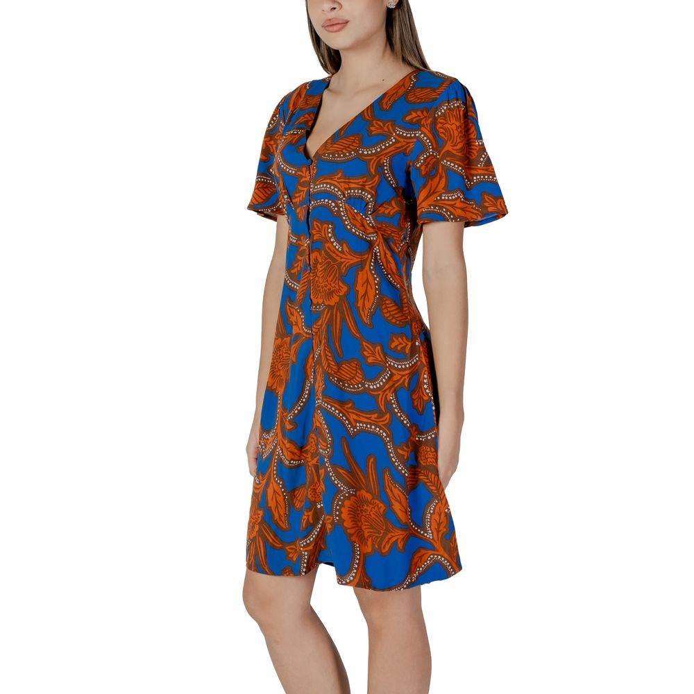 B.Young Blue Viscose Dress - Hilstor