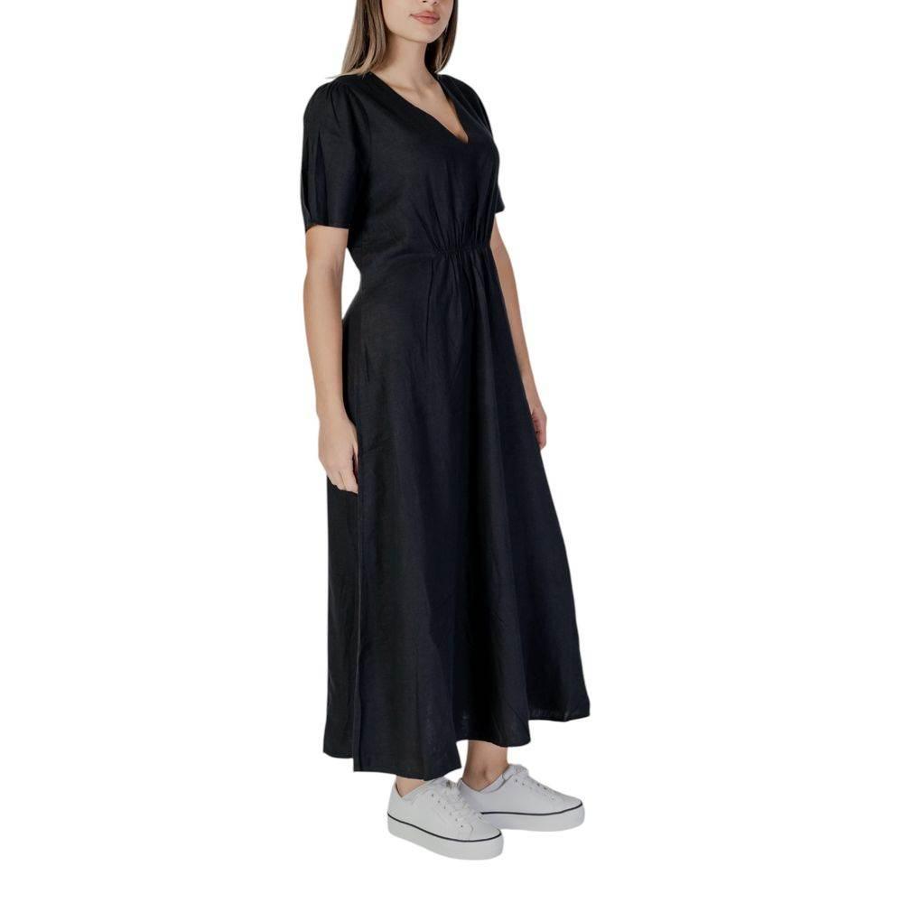 B.Young Black Linen Dress - Hilstor