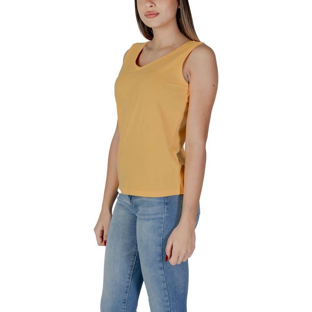 B.Young Yellow Cotton Tops & T-Shirt - Hilstor