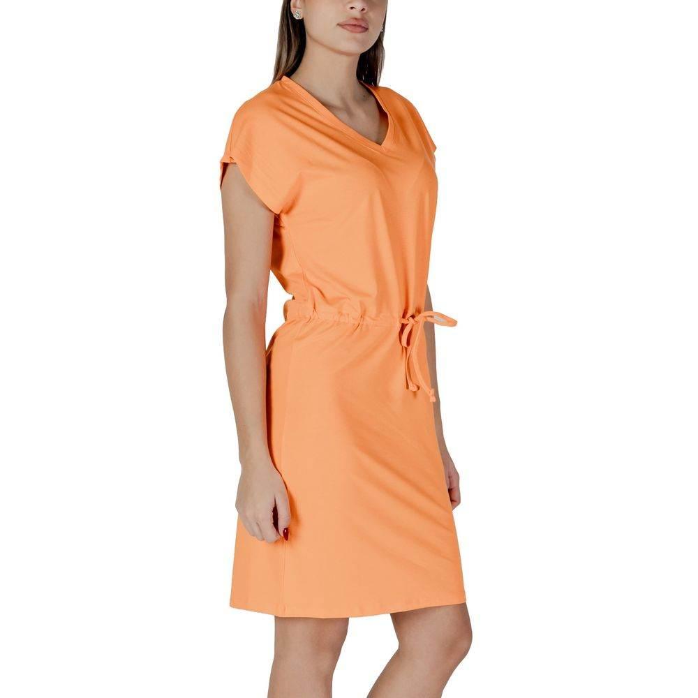 B.Young Orange Cotton Dress - Hilstor