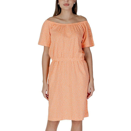 B.Young Orange Cotton Dress - Hilstor