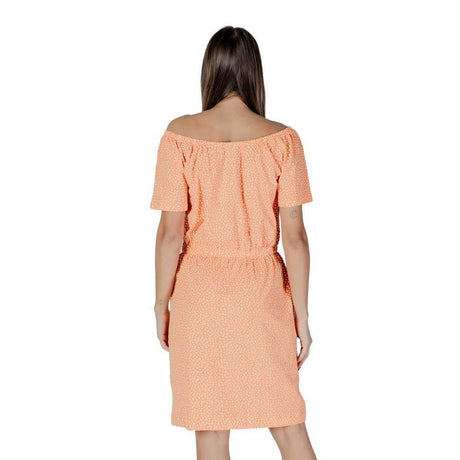 B.Young Orange Cotton Dress - Hilstor