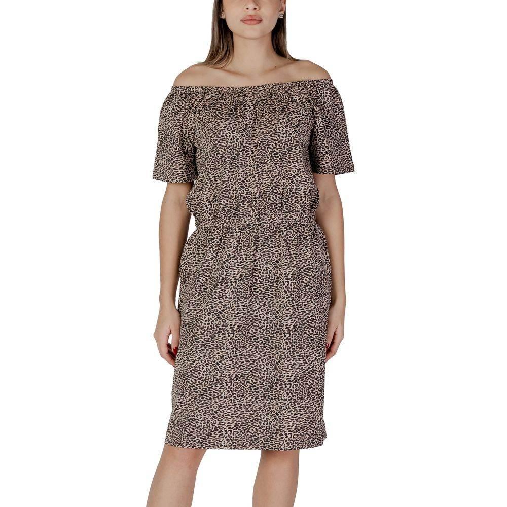 B.Young Beige Cotton Dress - Hilstor