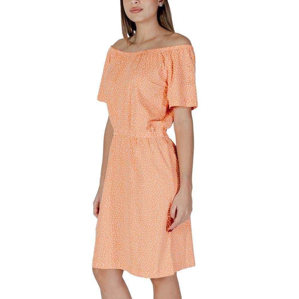 B.Young Orange Cotton Dress - Hilstor