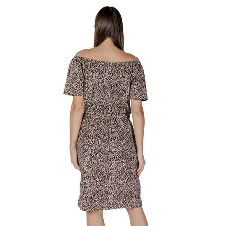 B.Young Beige Cotton Dress - Hilstor