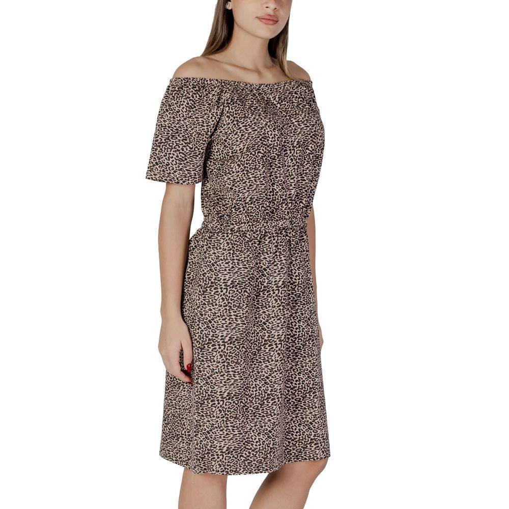 B.Young Beige Cotton Dress - Hilstor