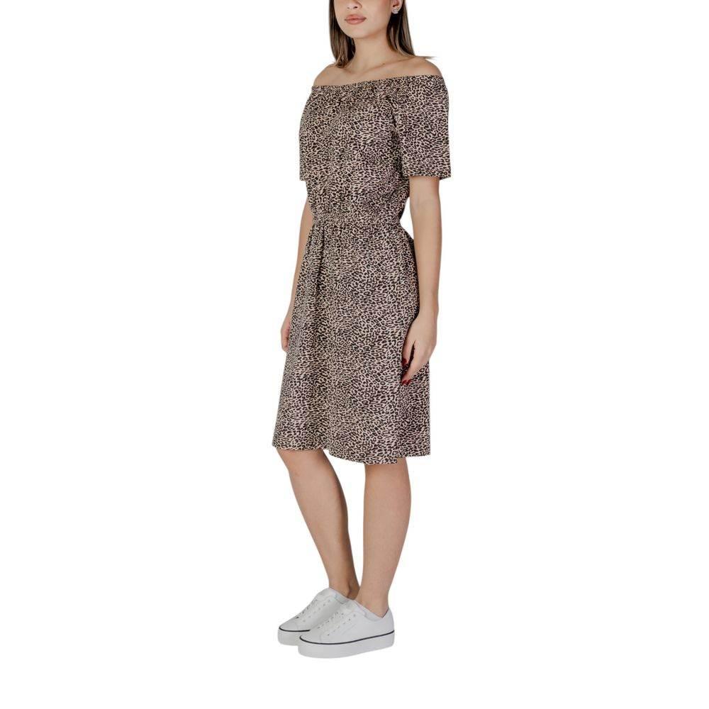 B.Young Beige Cotton Dress - Hilstor