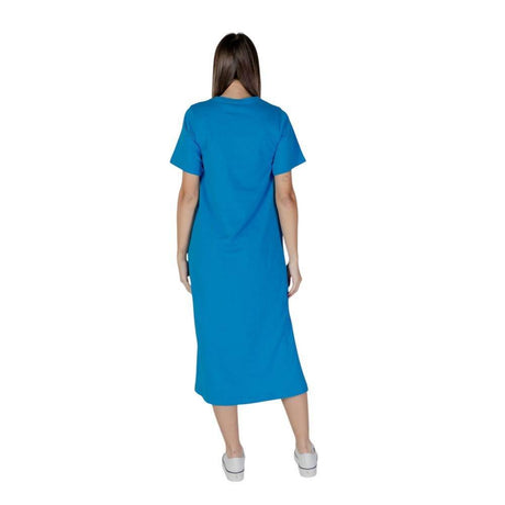 B.Young Blue Cotton Dress - Hilstor