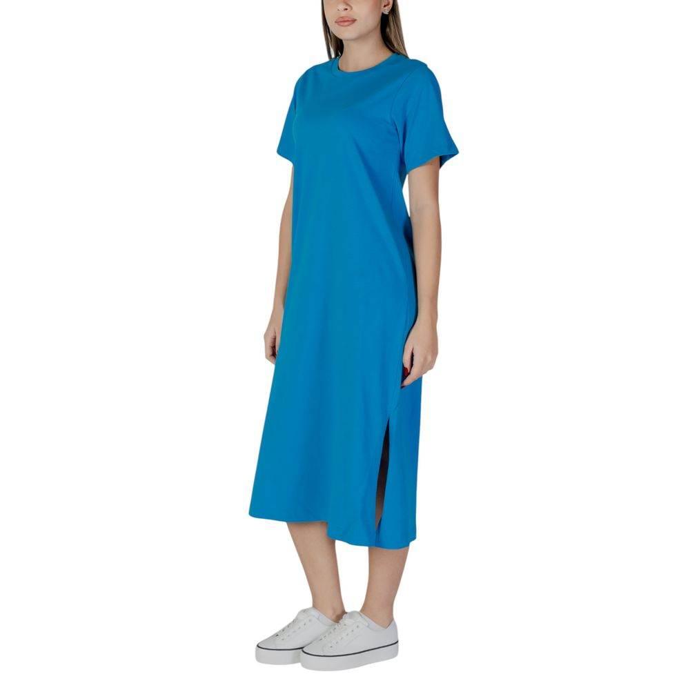 B.Young Blue Cotton Dress - Hilstor