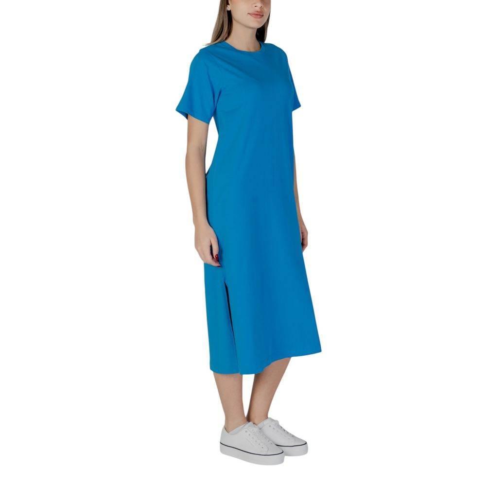 B.Young Blue Cotton Dress - Hilstor