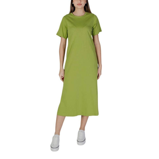 B.Young Green Cotton Dress - Hilstor
