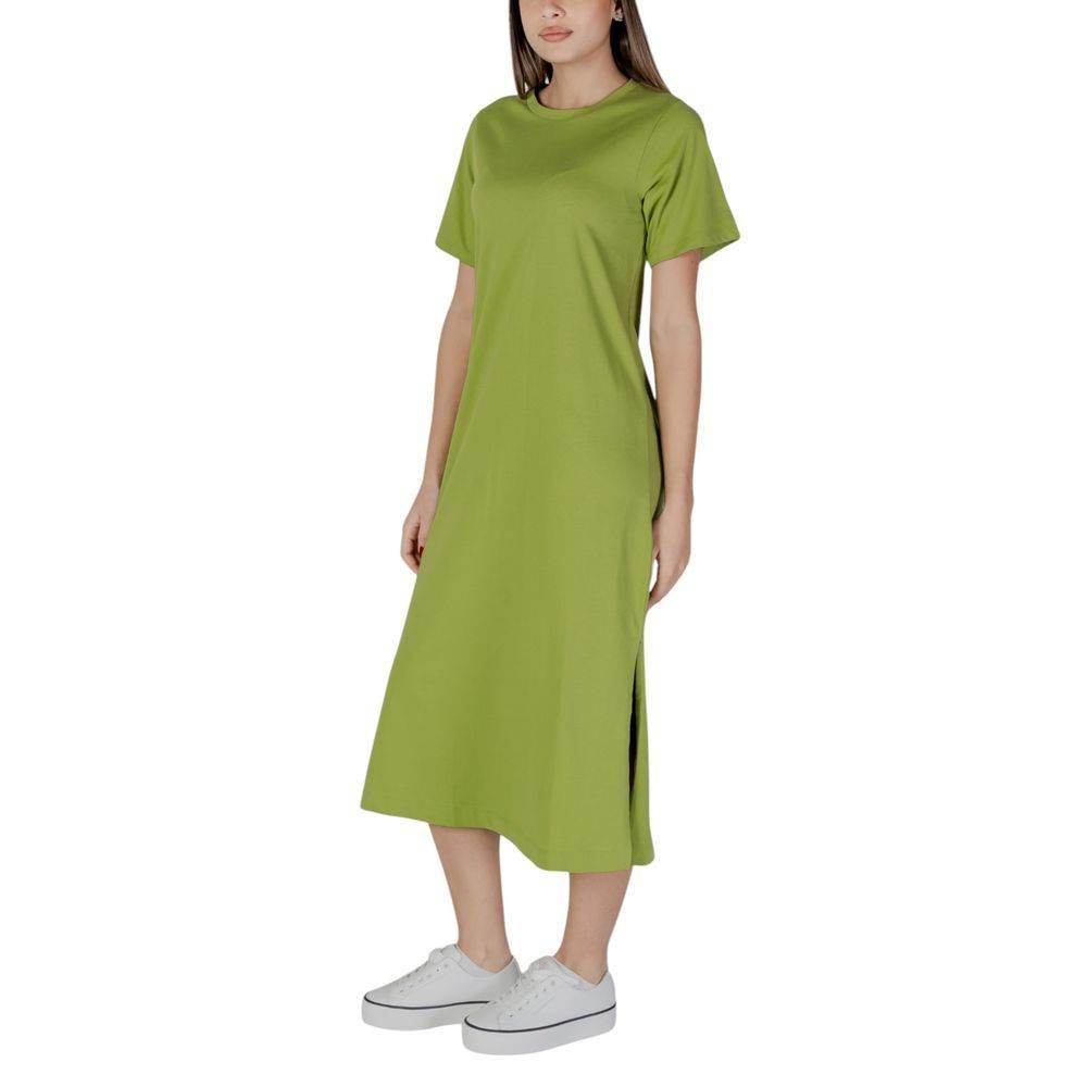 B.Young Green Cotton Dress - Hilstor