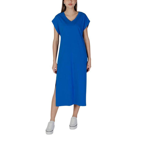 B.Young Blue Cotton Dress - Hilstor
