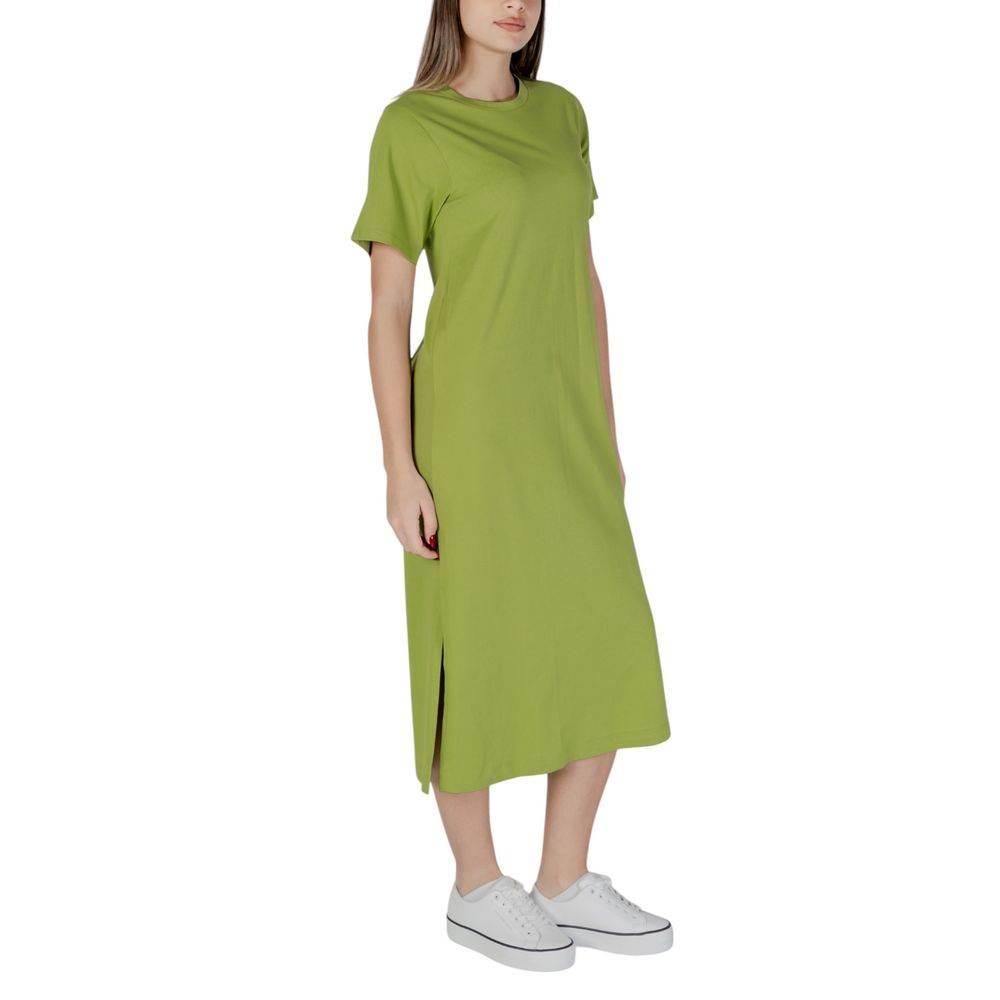 B.Young Green Cotton Dress - Hilstor