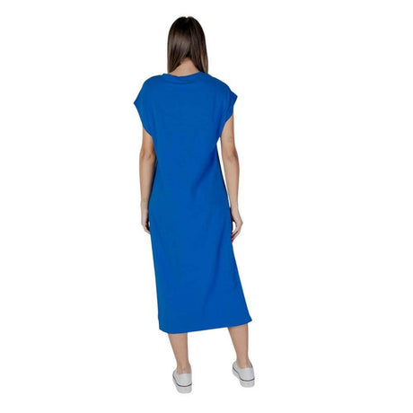 B.Young Blue Cotton Dress - Hilstor