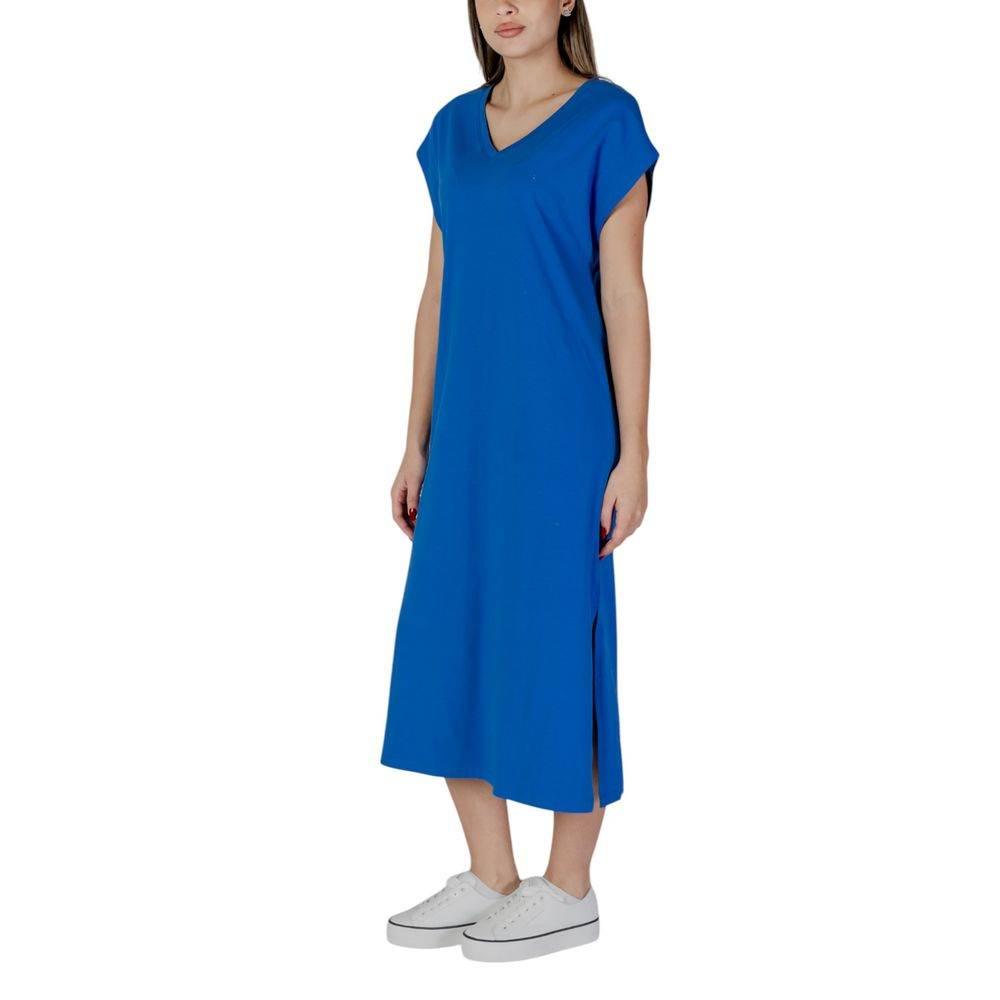 B.Young Blue Cotton Dress - Hilstor