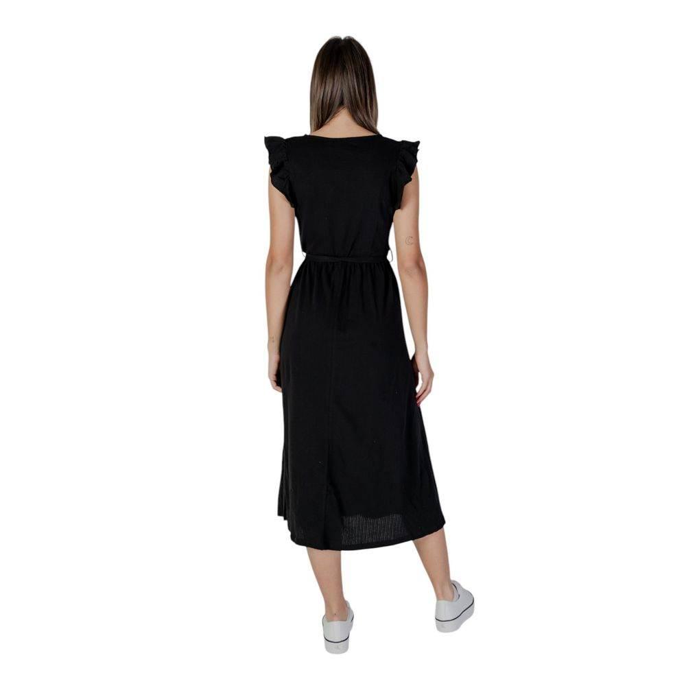 B.Young Black Cotton Dress - Hilstor