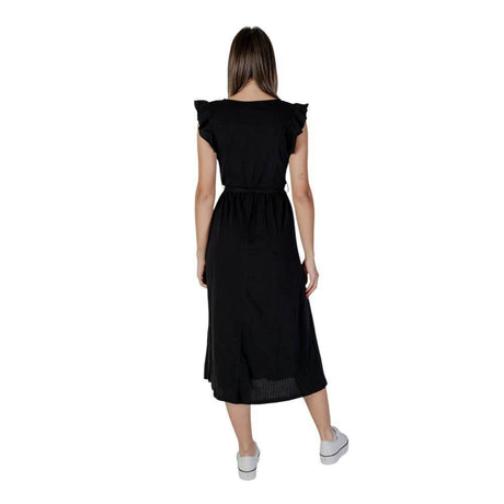B.Young Black Cotton Dress - Hilstor
