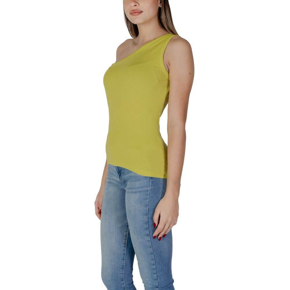 B.Young Yellow Cotton Tops & T-Shirt - Hilstor
