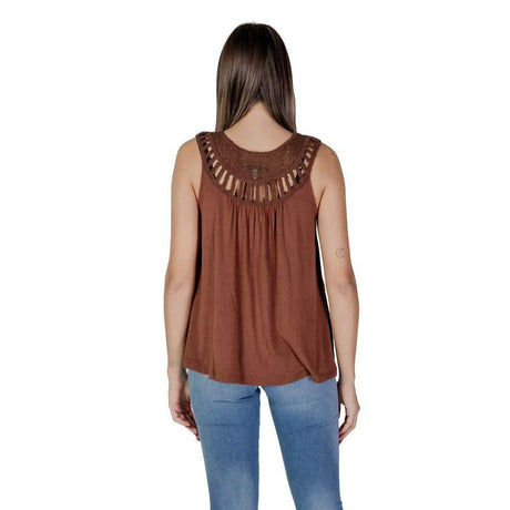B.Young Brown Viscose Tops & T-Shirt - Hilstor