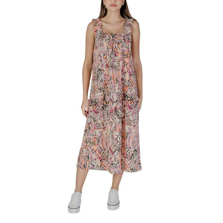 B.Young Multicolor Cotton Dress - Hilstor