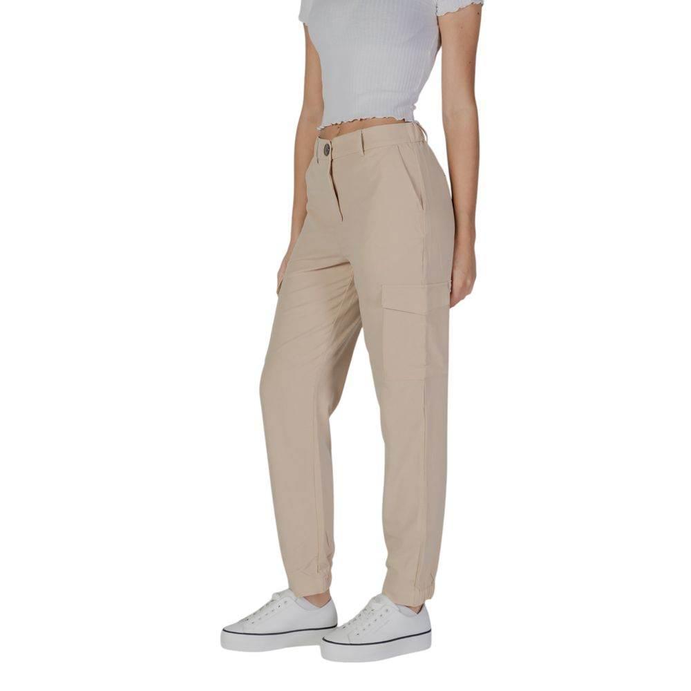 B.Young Beige Polyester Jeans & Pant - Hilstor