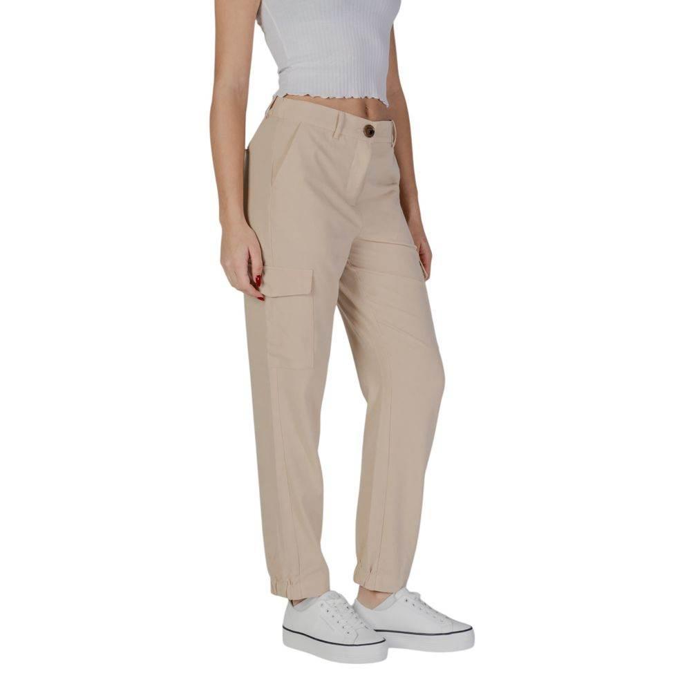 B.Young Beige Polyester Jeans & Pant - Hilstor