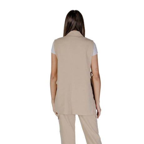 B.Young Beige Polyester Vest - Hilstor
