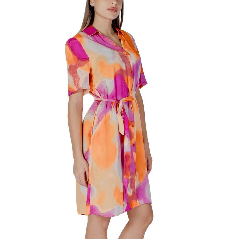 B.Young Orange Cotton Dress - Hilstor
