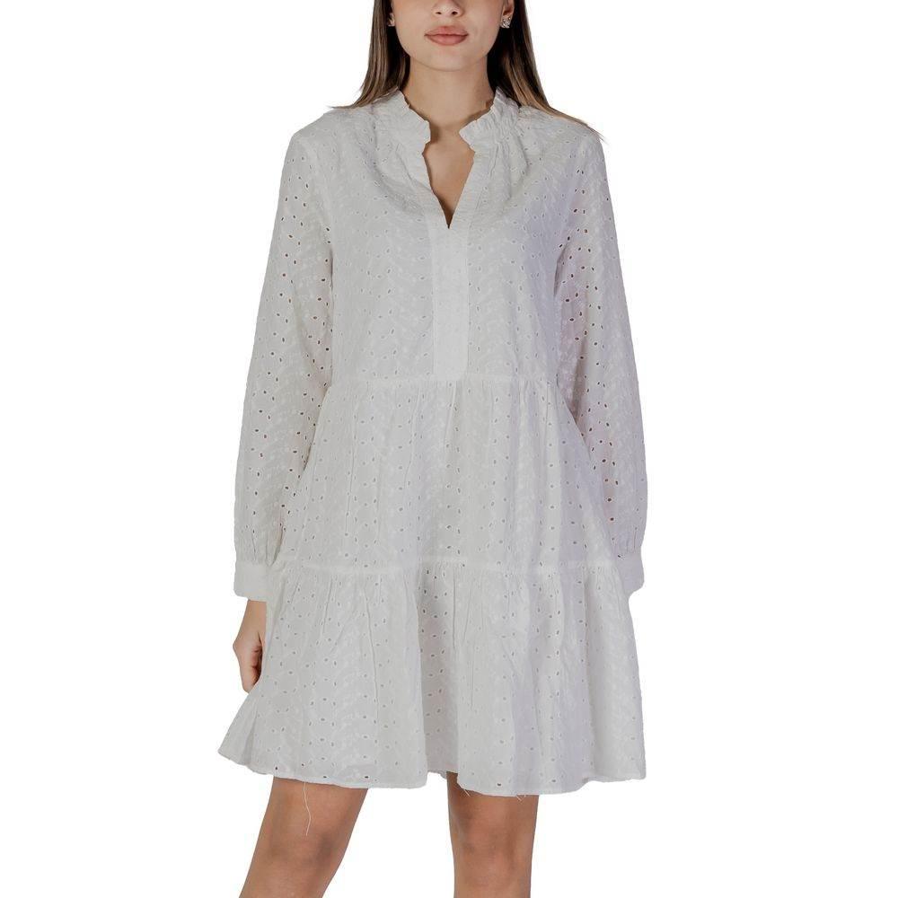 B.Young White Cotton Dress - Hilstor