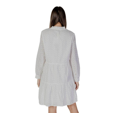 B.Young White Cotton Dress - Hilstor