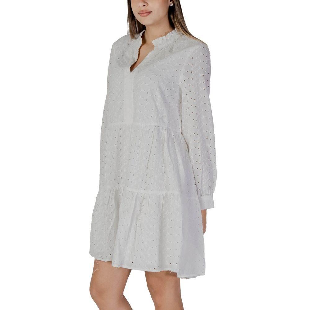 B.Young White Cotton Dress - Hilstor